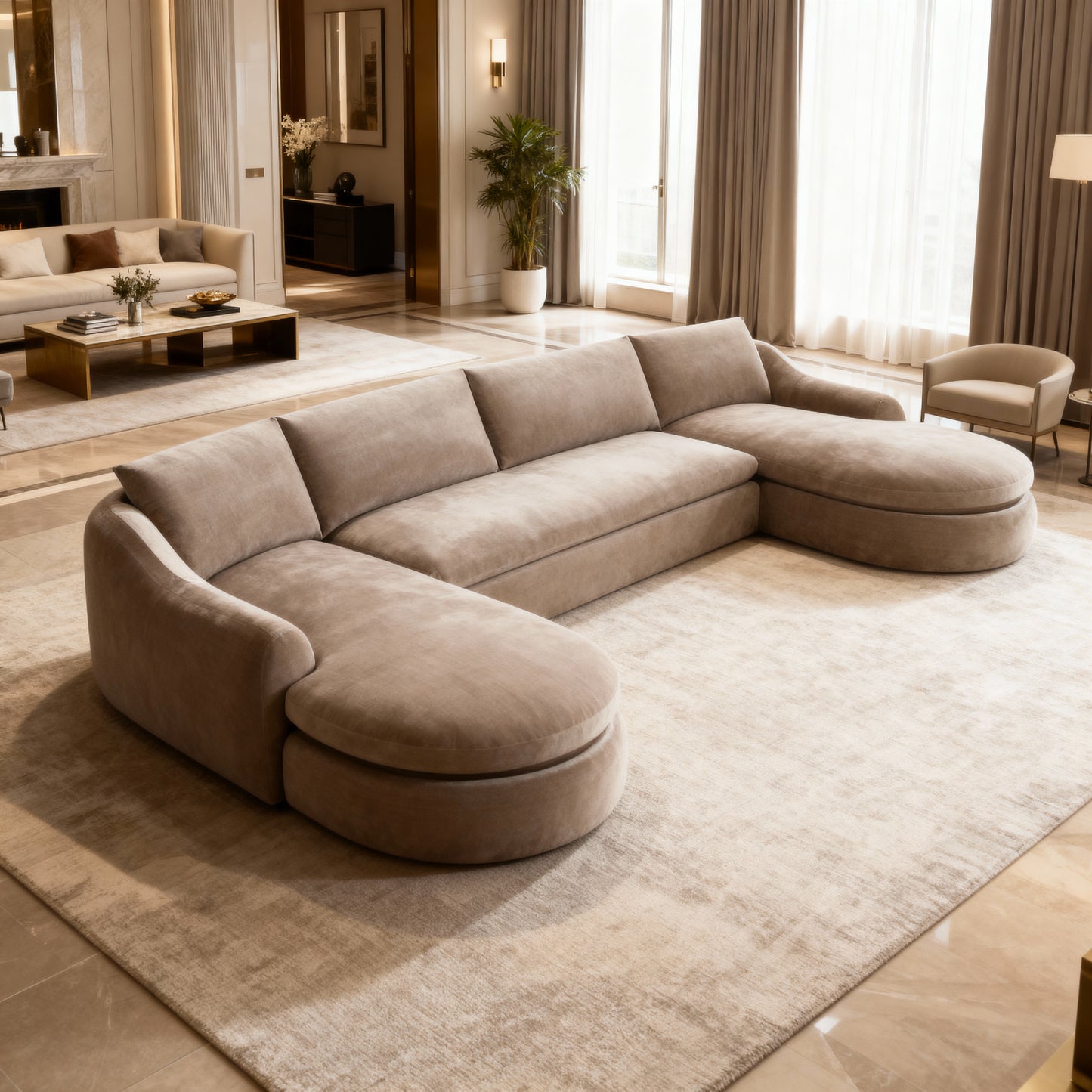 The Alonzo Double Chaise Sectional