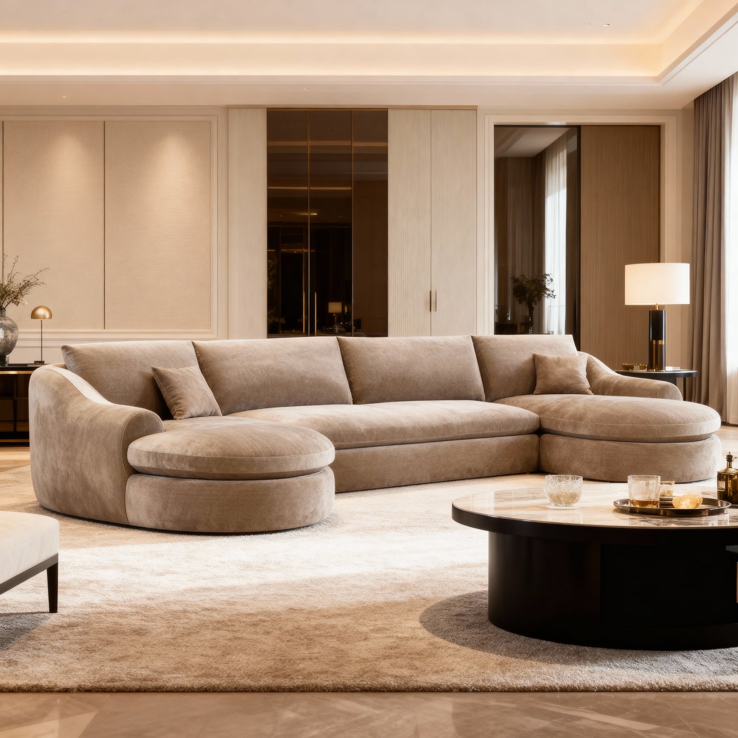 The Alonzo Double Chaise Sectional